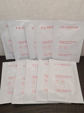 NEW Clarins 10pc Fatigue Fighting Eye Contour Mask Bundle
